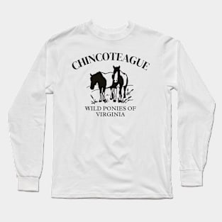 Chincoteague, Virginia Wild Ponies Long Sleeve T-Shirt